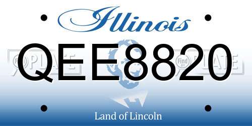 QEE8820 Illinois License Plate