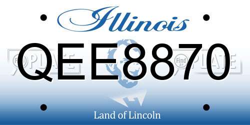 QEE8870 Illinois License Plate