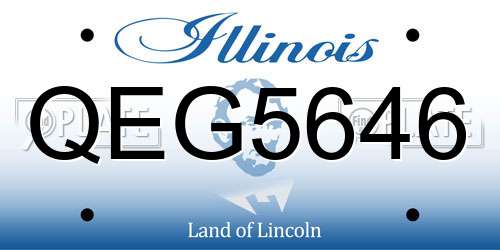 QEG5646 Illinois License Plate