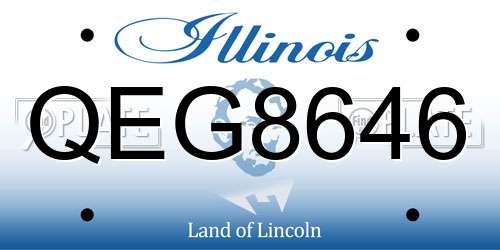QEG8646 Illinois License Plate