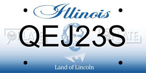 QEJ23S Illinois License Plate