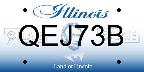 QEJ73B Illinois License Plate
