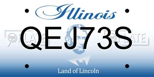 QEJ73S Illinois License Plate
