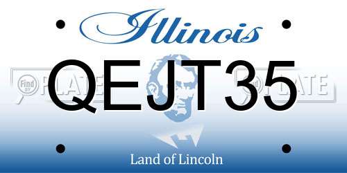 QEJT35 Illinois License Plate