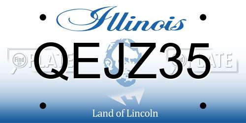 QEJZ35 Illinois License Plate
