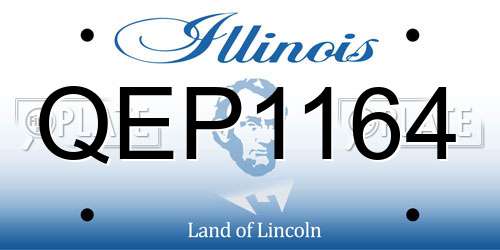 QEP1164 Illinois License Plate