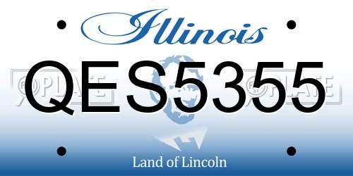 QES5355 Illinois License Plate