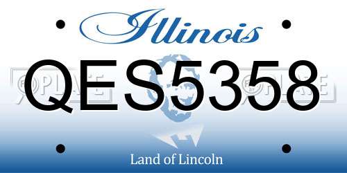 QES5358 Illinois License Plate