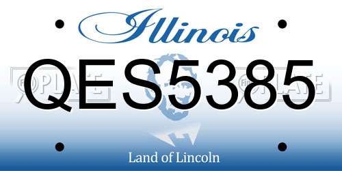 QES5385 Illinois License Plate