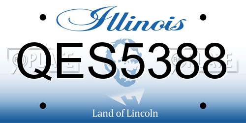 QES5388 Illinois License Plate