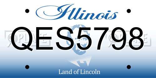 QES5798 Illinois License Plate