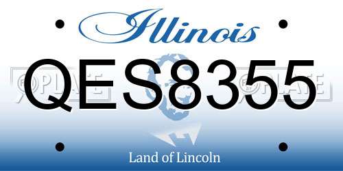 QES8355 Illinois License Plate