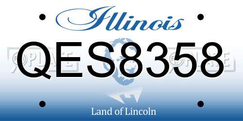 QES8358 Illinois License Plate