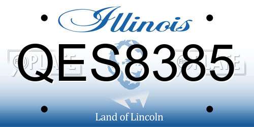 QES8385 Illinois License Plate