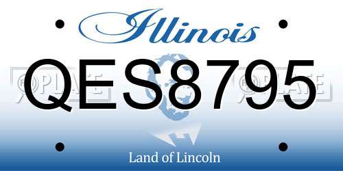 QES8795 Illinois License Plate