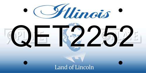 QET2252 Illinois License Plate