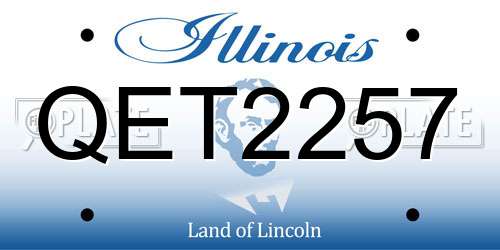 QET2257 Illinois License Plate