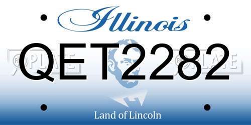 QET2282 Illinois License Plate
