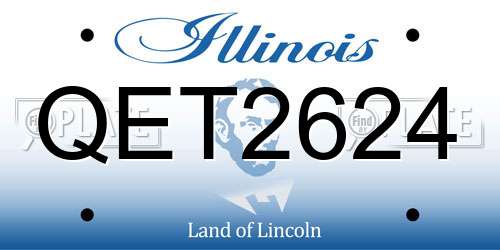 QET2624 Illinois License Plate