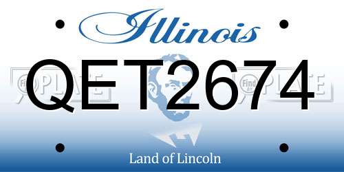 QET2674 Illinois License Plate