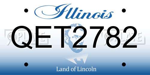 QET2782 Illinois License Plate