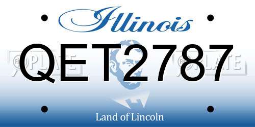 QET2787 Illinois License Plate