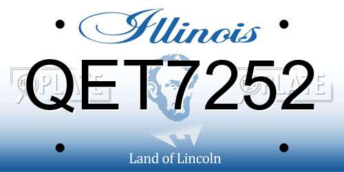 QET7252 Illinois License Plate