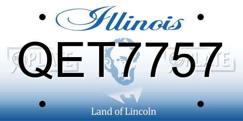 QET7757 Illinois License Plate