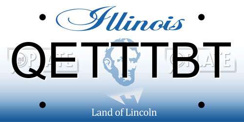 QETTTBT Illinois License Plate