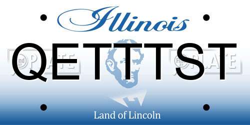 QETTTST Illinois License Plate