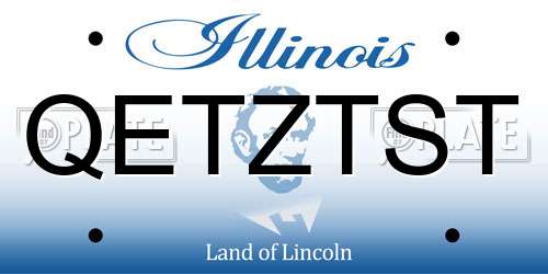 QETZTST Illinois License Plate