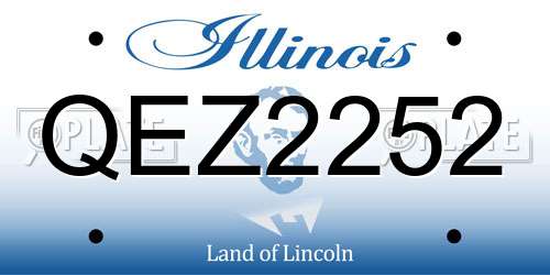 QEZ2252 Illinois License Plate