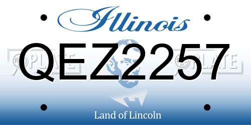 QEZ2257 Illinois License Plate
