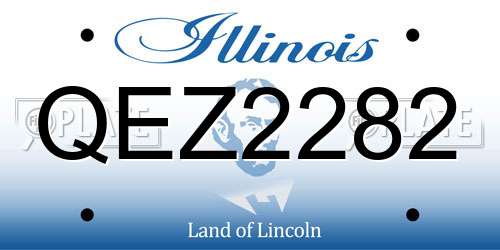 QEZ2282 Illinois License Plate