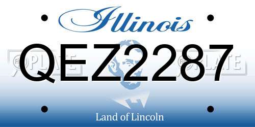 QEZ2287 Illinois License Plate