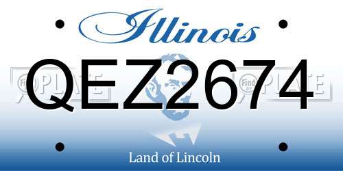 QEZ2674 Illinois License Plate