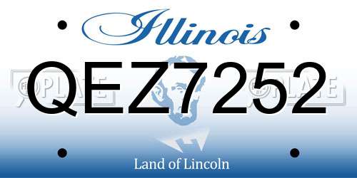 QEZ7252 Illinois License Plate