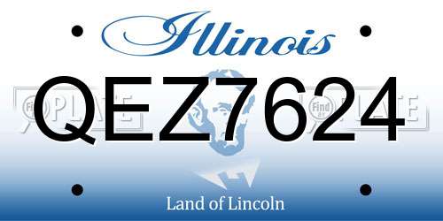 QEZ7624 Illinois License Plate