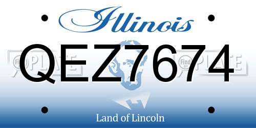 QEZ7674 Illinois License Plate