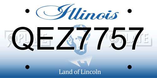 QEZ7757 Illinois License Plate