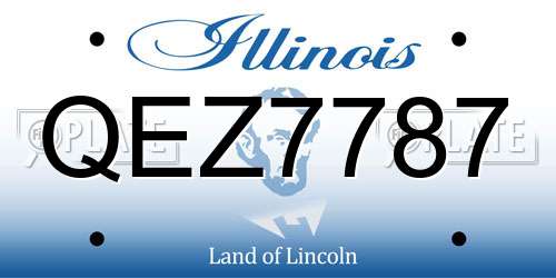 QEZ7787 Illinois License Plate