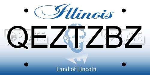 QEZTZBZ Illinois License Plate