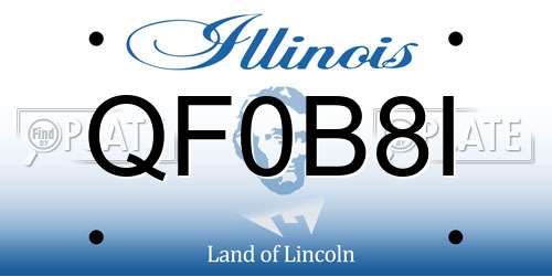 QF0B8I Illinois License Plate
