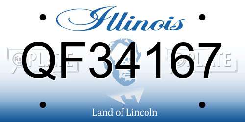 QF34167 Illinois License Plate