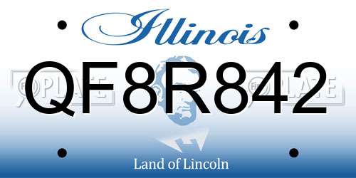 QF8R842 Illinois License Plate
