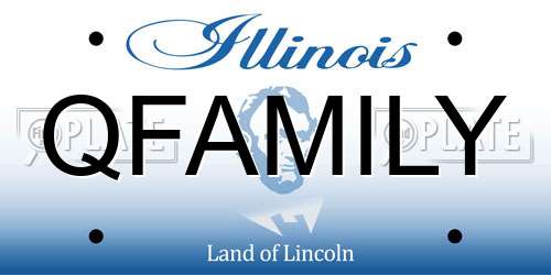 QFAMILY Illinois License Plate