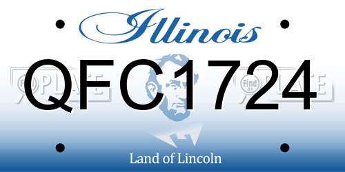 QFC1724 Illinois License Plate