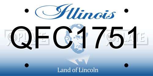 QFC1751 Illinois License Plate