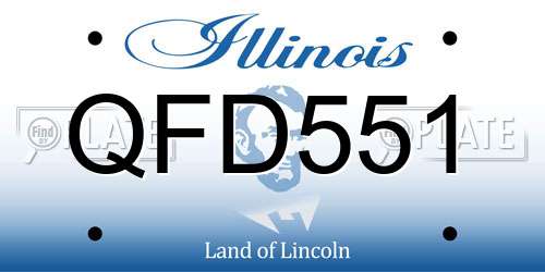 QFD551 Illinois License Plate