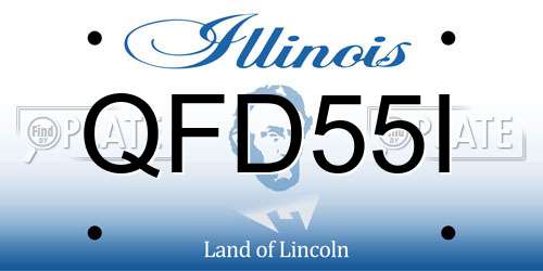 QFD55I Illinois License Plate